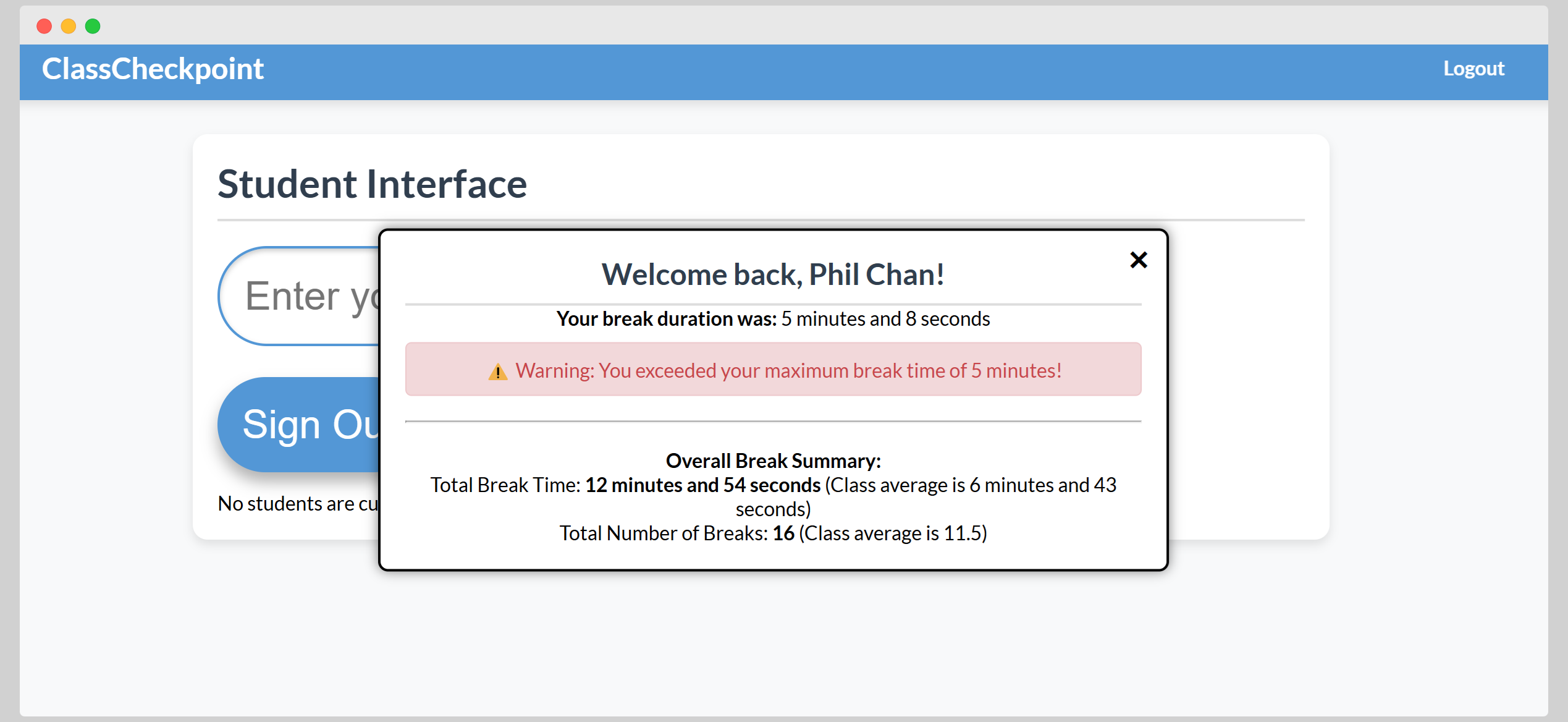 Break Time Analytics