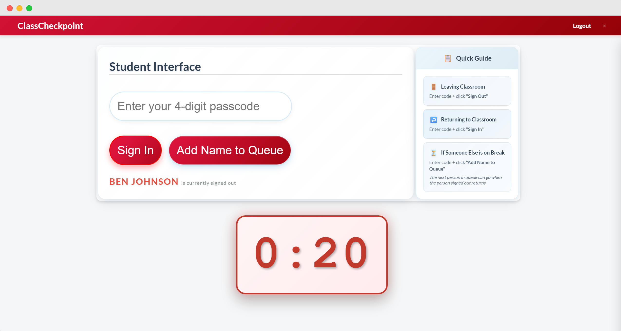 Easy student roster setup